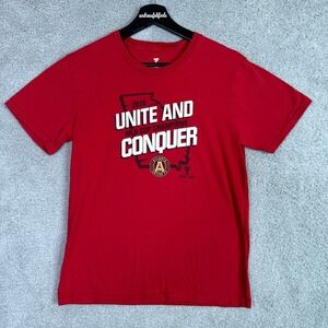 Atlanta United FC Shirt Boys Large Red 2018 MLS Cup Champions Unite and Conquer
